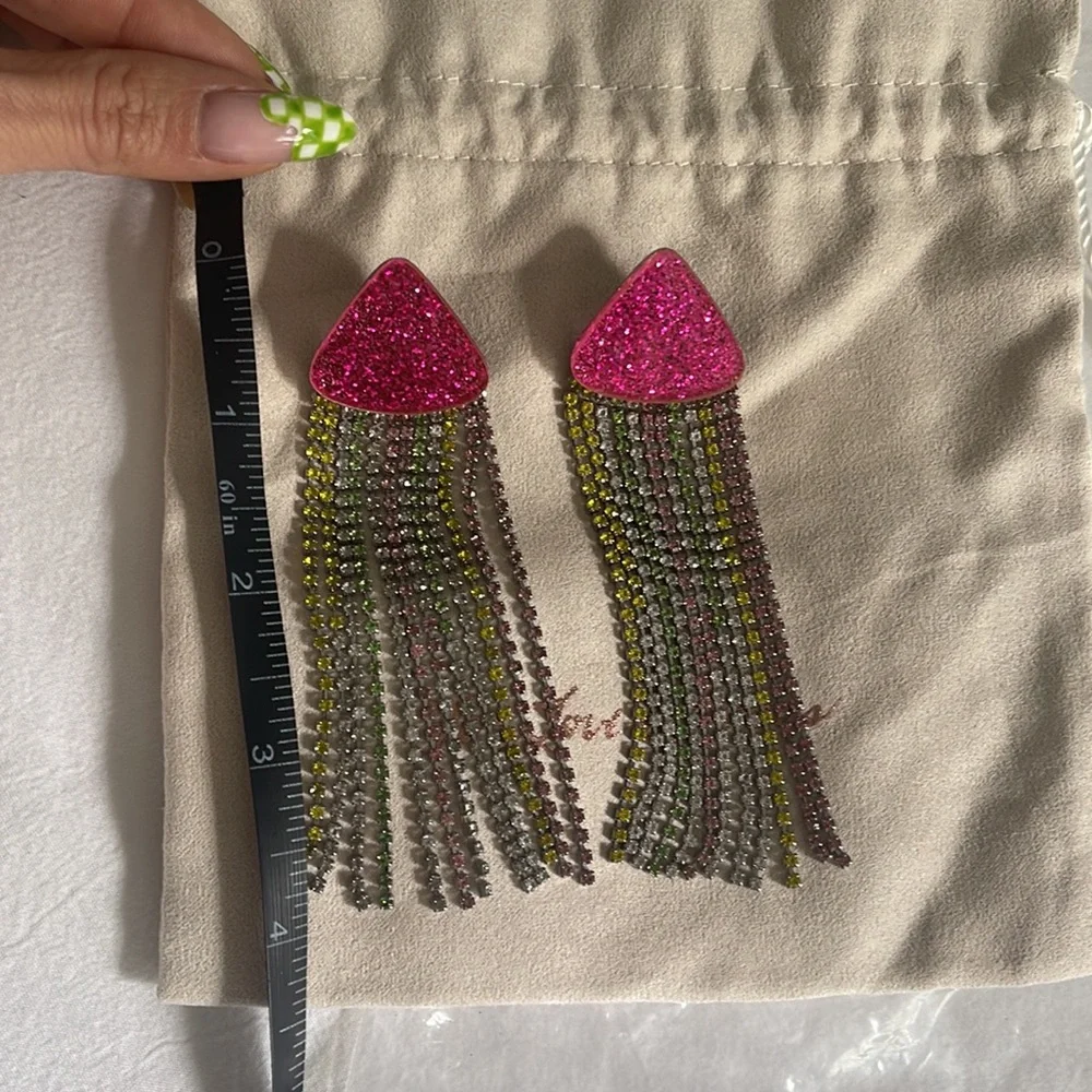 For Love & Lemons Azalea crystal earrings NWT